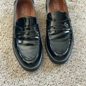 Franco Sarto Women's Black Patent Loafers